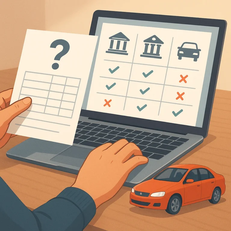 Cómo comparar bancos, financieras y agencias para elegir un crédito automotriz sin entrada