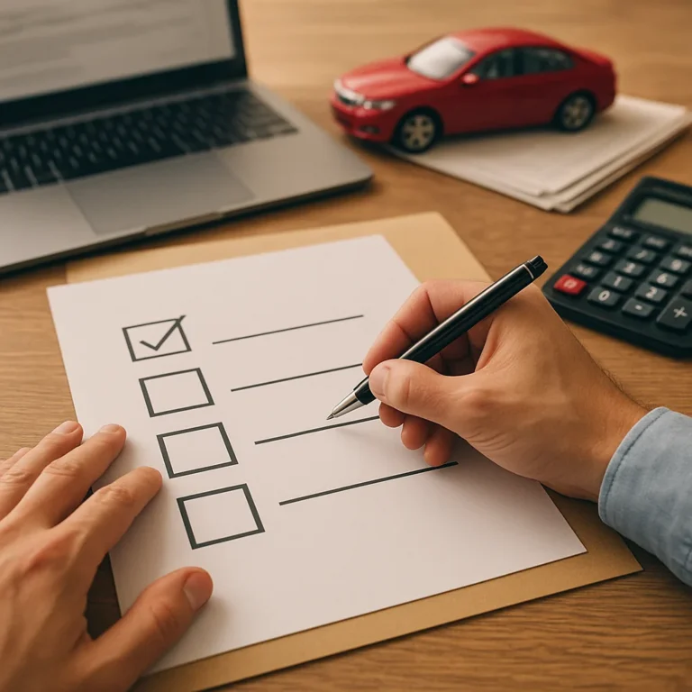 Lista de comprobación para solicitar un crédito vehicular