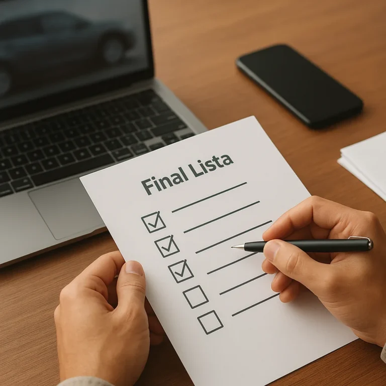 Lista final para solicitar un auto sin enganche de forma responsable